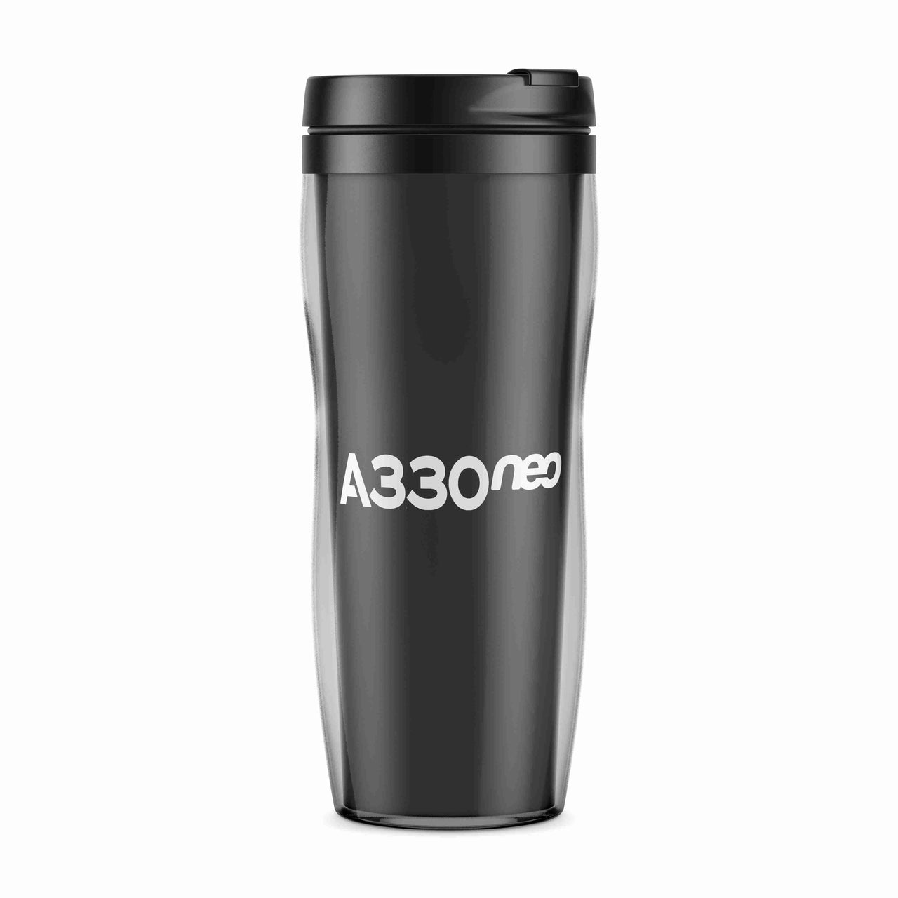 A330neo & Text Designed Plastic Travel Mugs