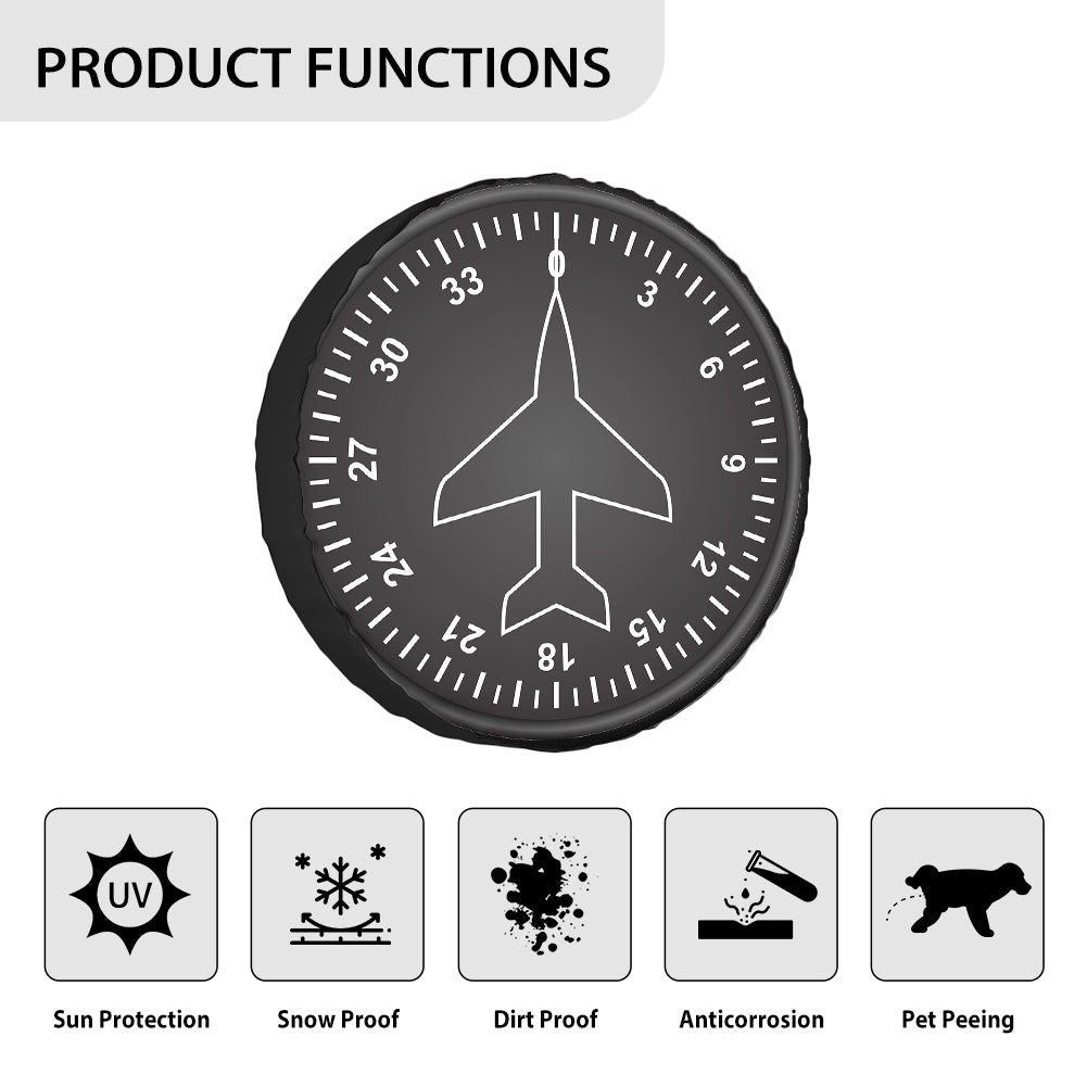 Airplane Instruments (Heading 2) Designed Tire Cover Cases