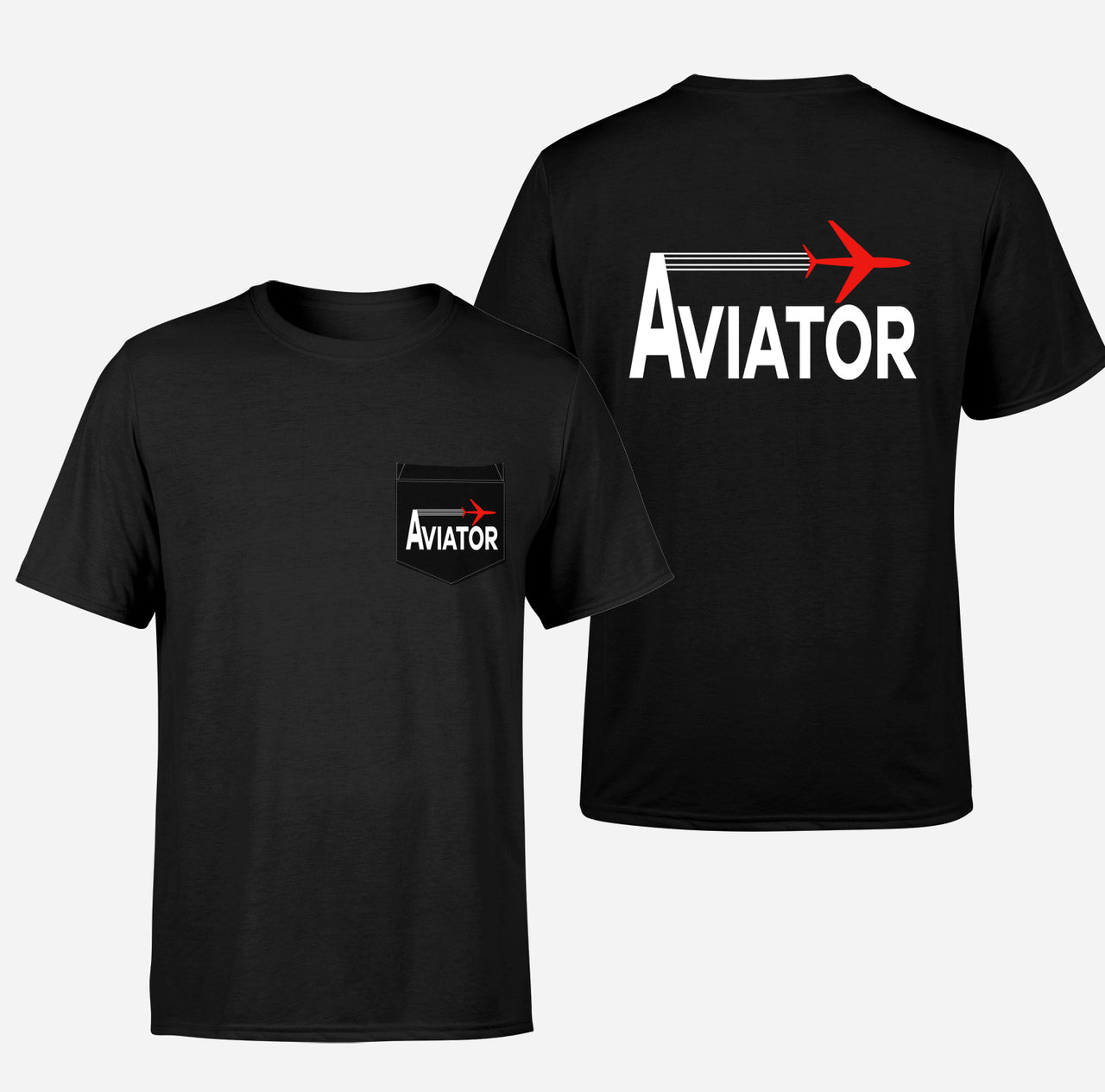 Aviator Designed Pocket T-Shirts