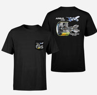 Thumbnail for Airbus A380 & GP7000 Engine Designed Pocket T-Shirts