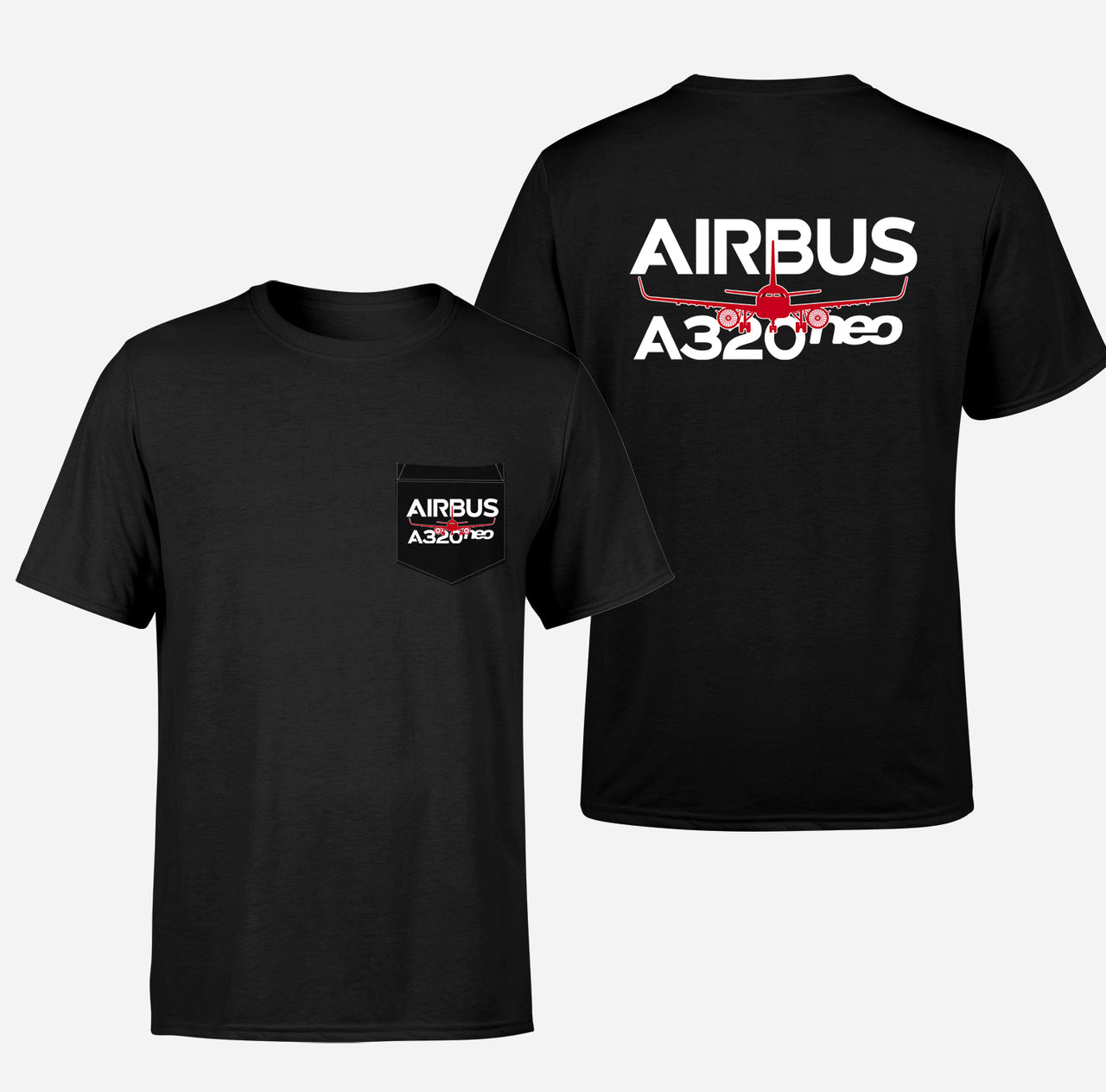 Amazing Airbus A320neo Designed Pocket T-Shirts