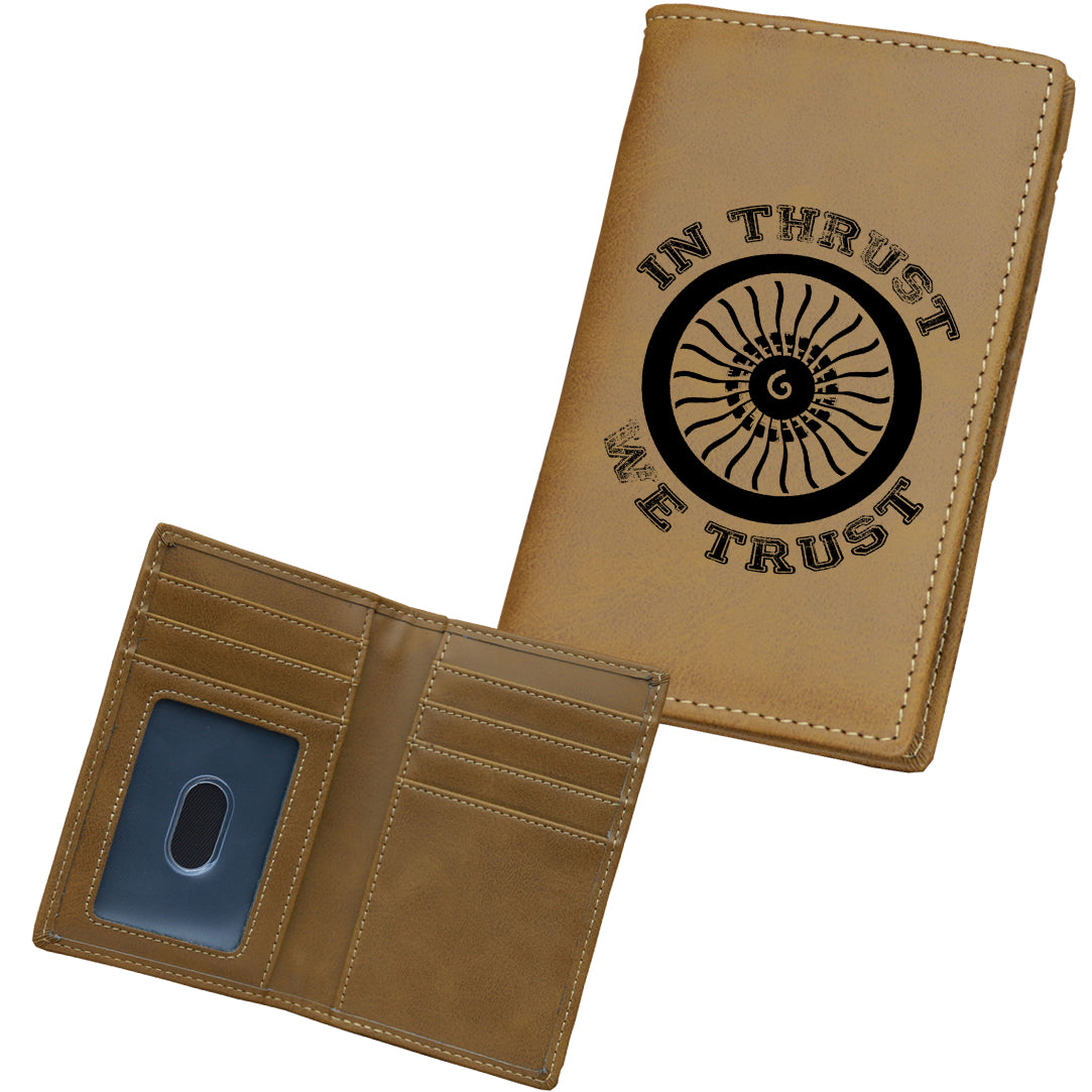 In Thrust We Trust (Vol 2) Designed Leather Card Holder Wallets