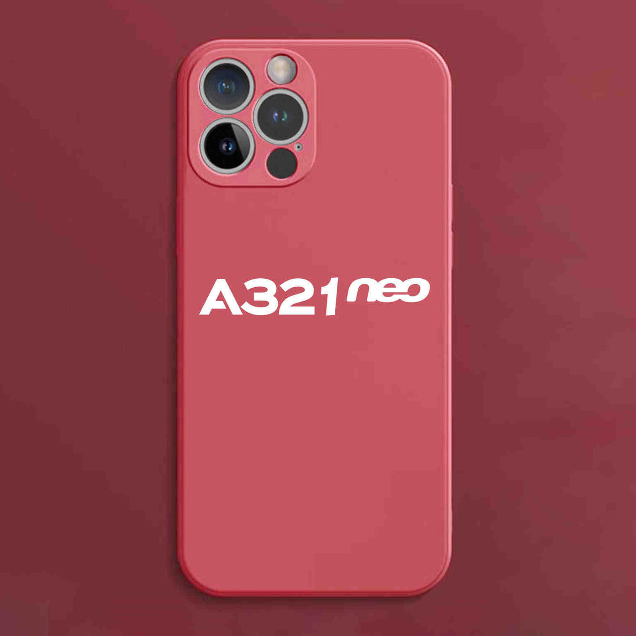 A321neo & Text Designed Soft Silicone iPhone Cases