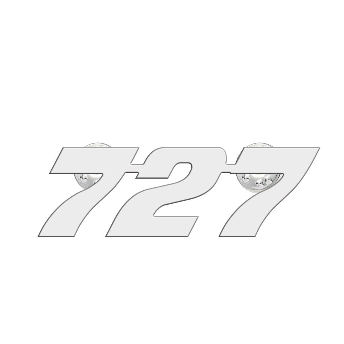 727 Flat Text Designed Hollow Pins