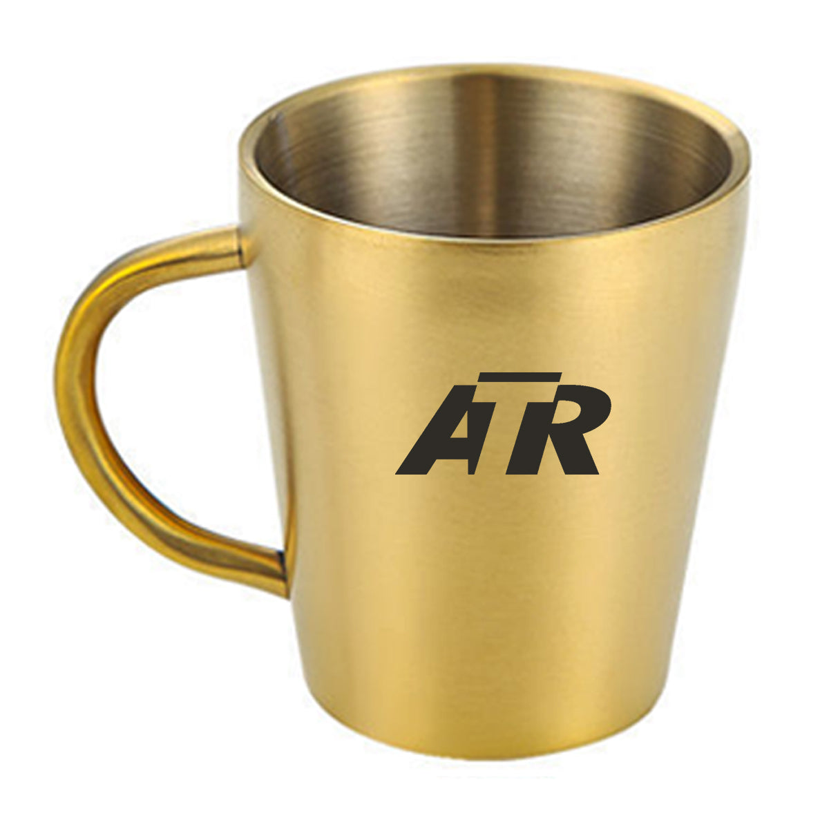 ATR & Text Designed Stainless Steel Coffee Mugs