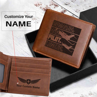 Thumbnail for Husband & Dad & Pilot & Legend Designed Laser Leather Wallets