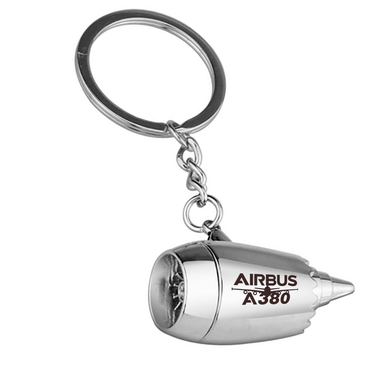 Amazing Airbus A380 Designed Airplane Jet Engine Shaped Key Chain