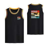 Thumbnail for Husband & Dad & Pilot & Legend Designed Basketball Style Sports Tank Tops