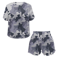 Thumbnail for Military Camouflage Army Gray Designed Women Summer Home Suits