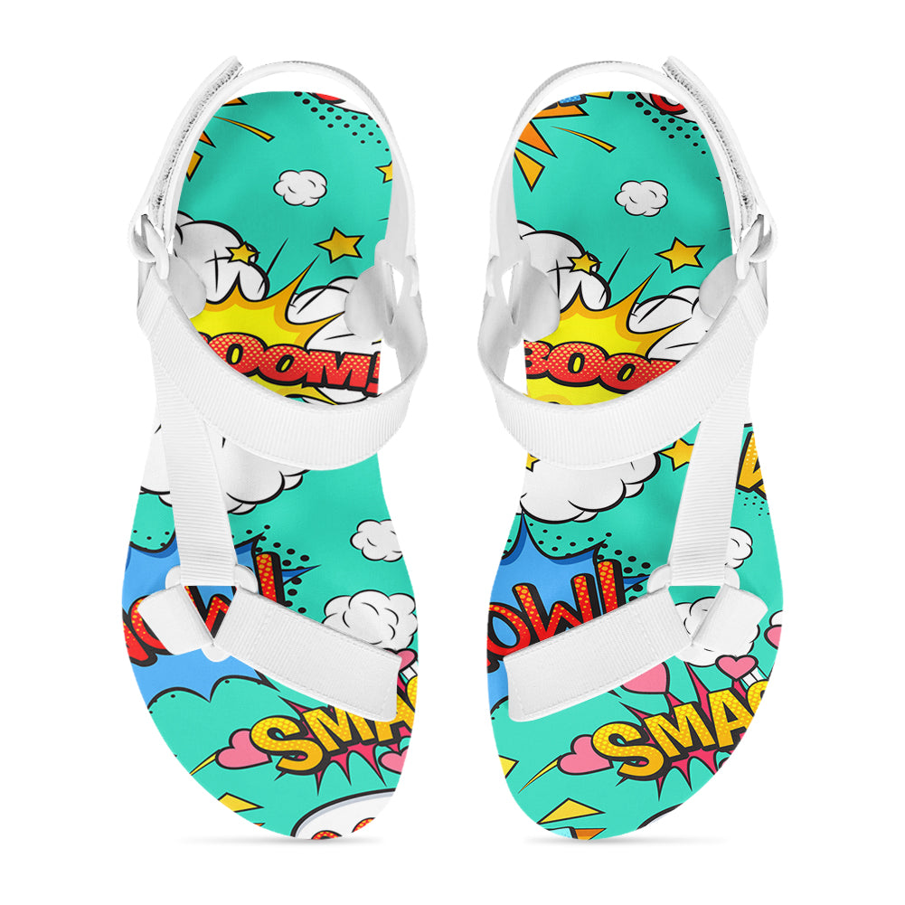 Mixed Comics Designed Open Toe Sandals (Slippers)