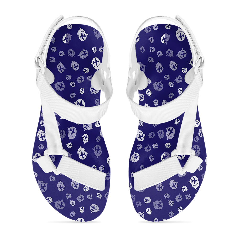 Airplane Notification Theme Designed Open Toe Sandals (Slippers)