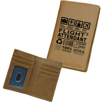 Thumbnail for Flight Attendant Label Designed Leather Card Holder Wallets