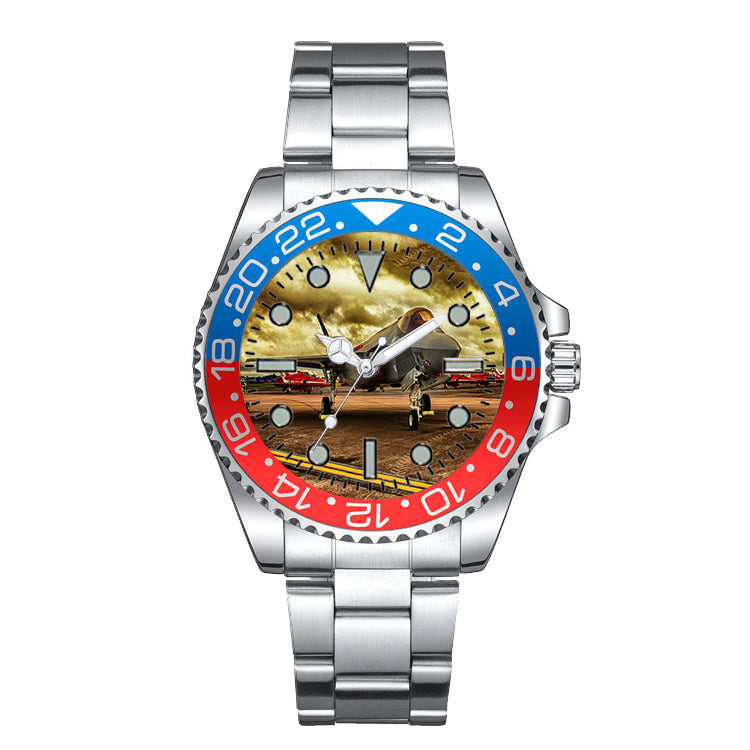 Fighting Falcon F35 at Airbase Designed Luxury Aviators Best Choice Watches