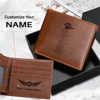 Thumbnail for Aviation Alphabet Designed Laser Leather Wallets