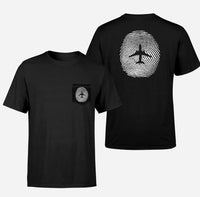 Thumbnail for Aviation Finger Print Designed Pocket T-Shirts