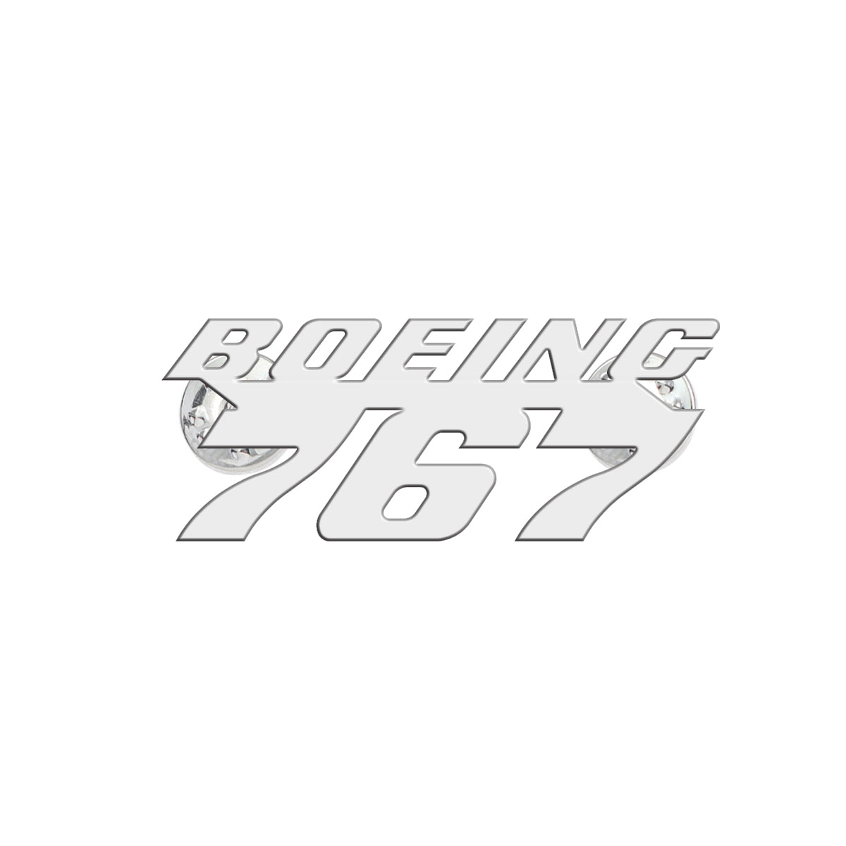 Boeing 767 & Text Designed Hollow Pins