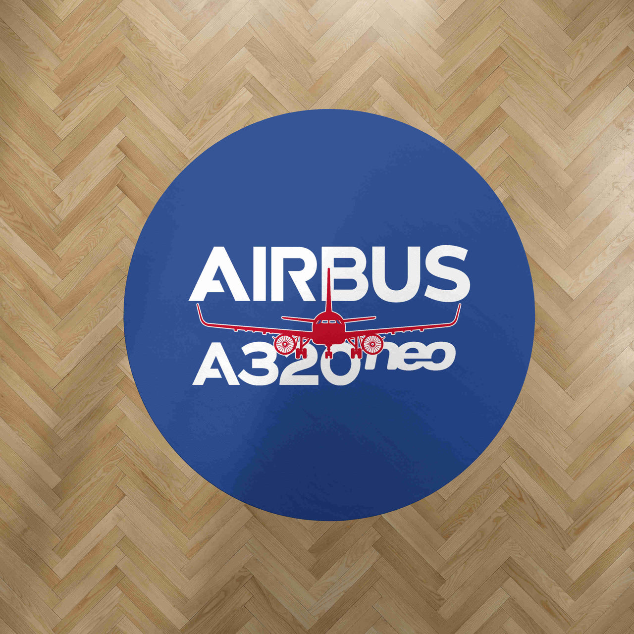 Amazing Airbus A320neo Designed Carpet & Floor Mats (Round)