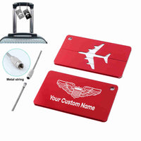 Thumbnail for Custom Name (Military Badge) Designed Aluminum Luggage Tags