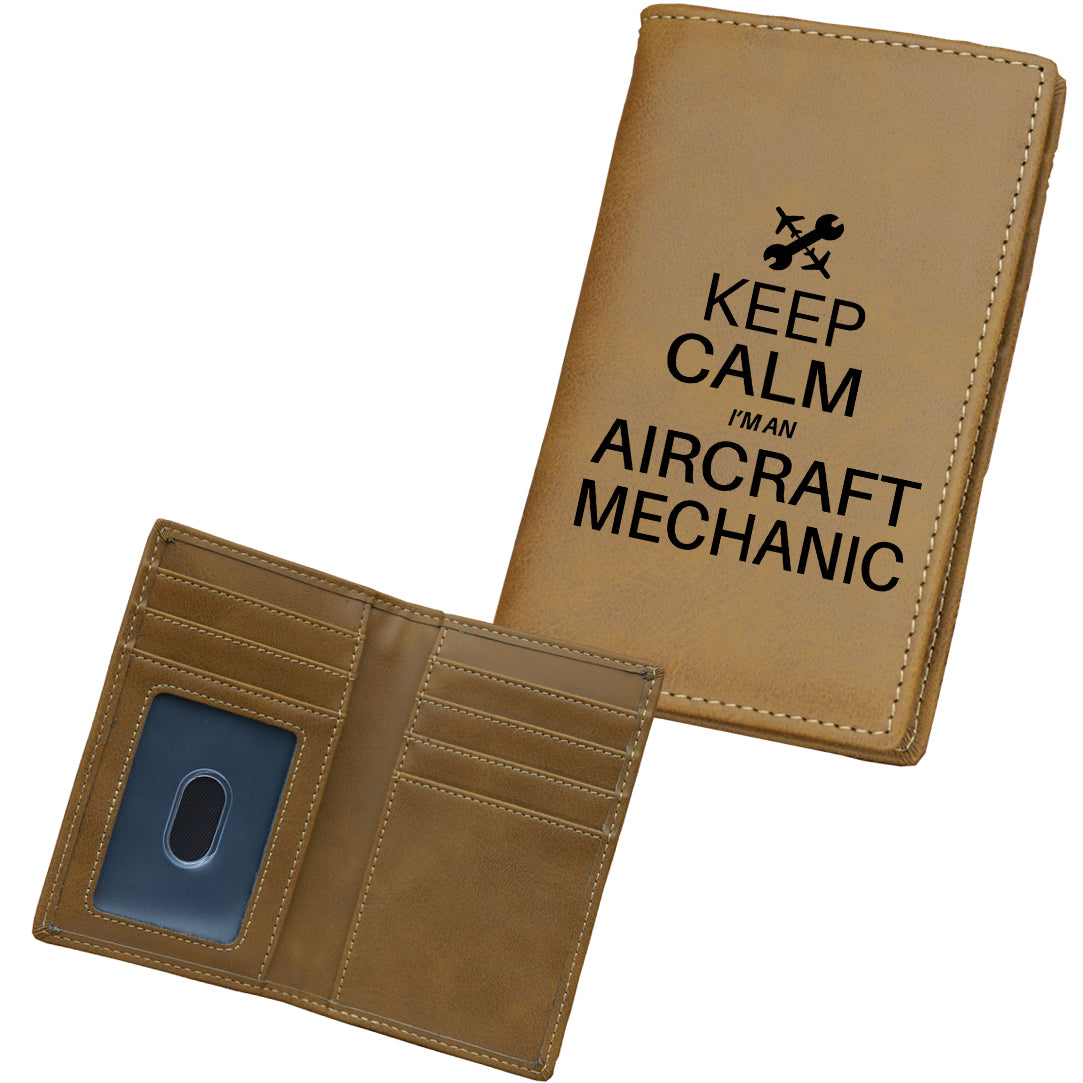 Aircraft Mechanic Designed Leather Card Holder Wallets