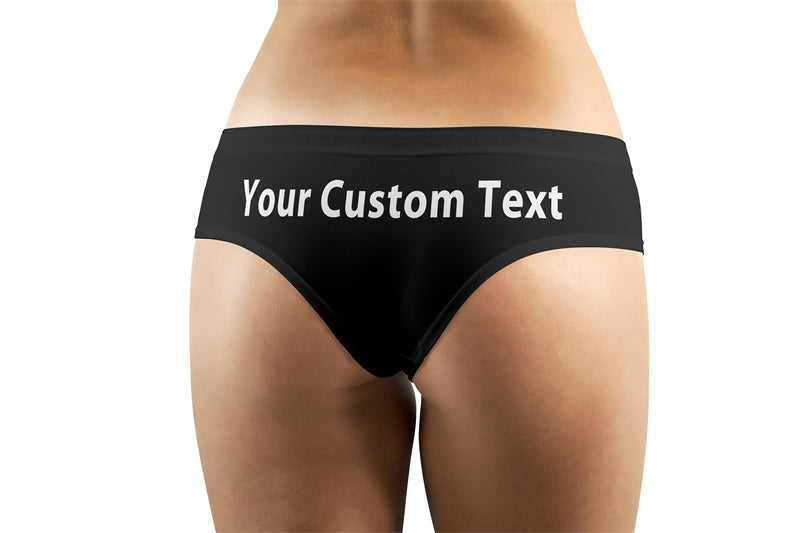 Custom Name (Black) Designed Women Panties & Shorts