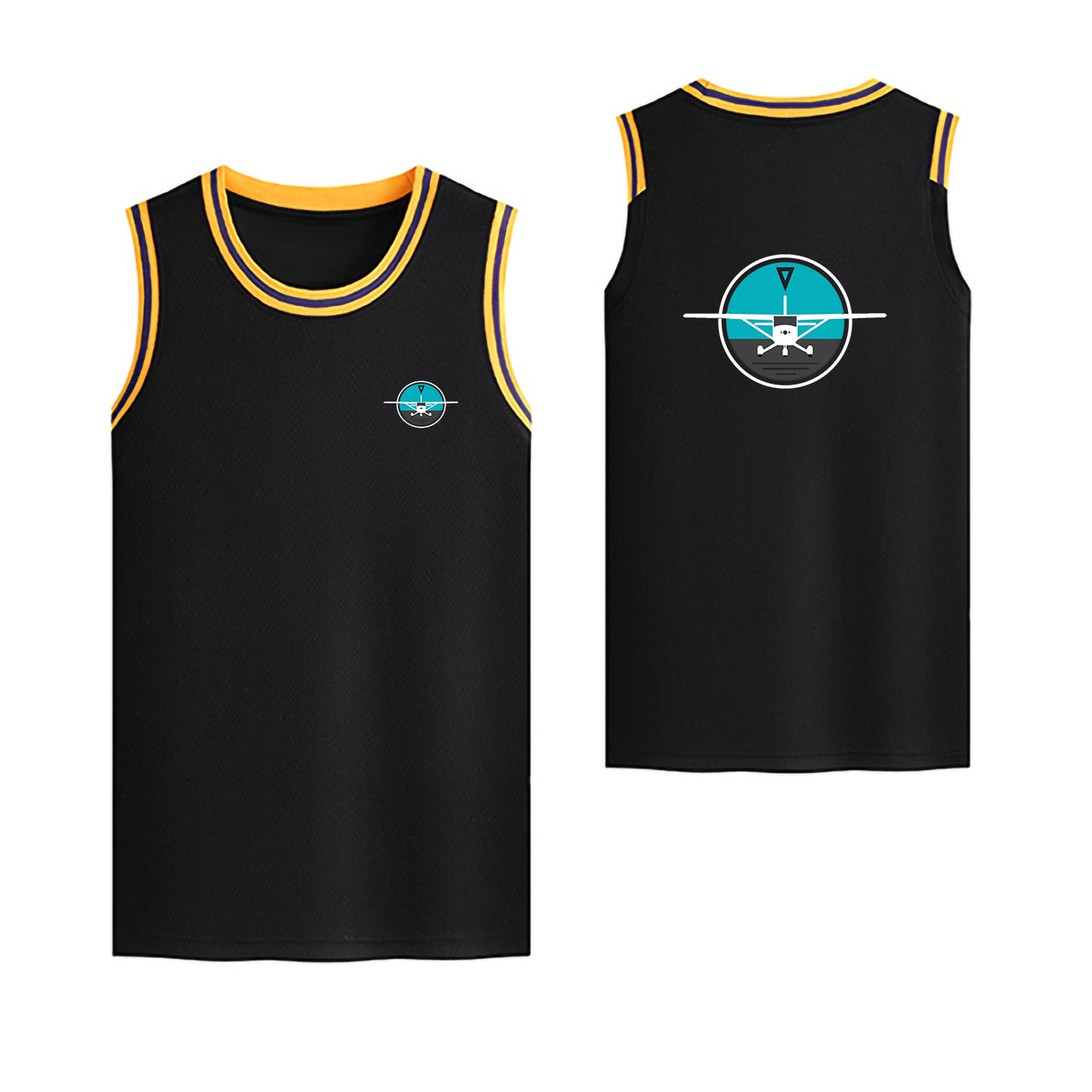 Cessna & Gyro Designed Basketball Style Sports Tank Tops