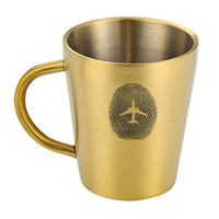 Thumbnail for Aviation Finger Print Designed Stainless Steel Coffee Mugs