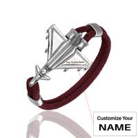 Thumbnail for Military Aircraft Designed Leather Rope Bracelets