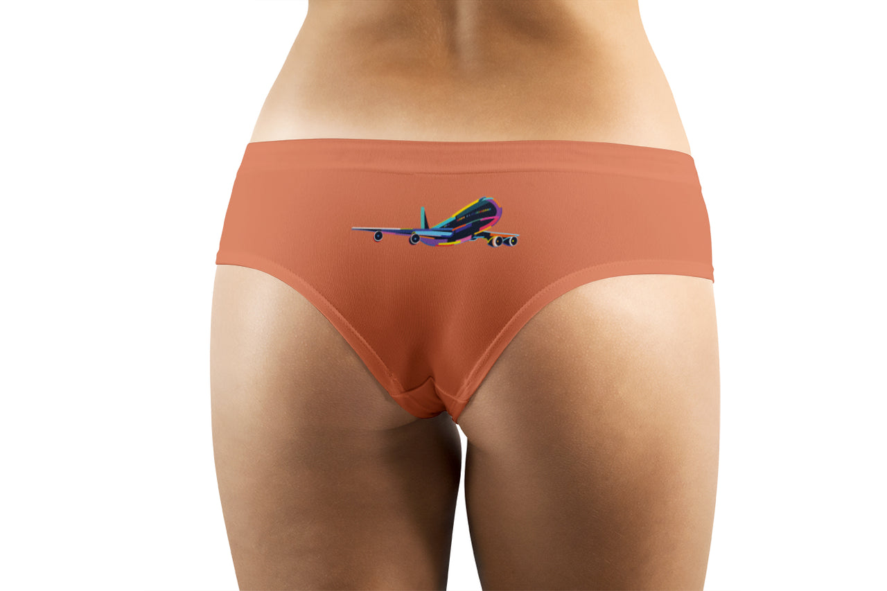 Multicolor Airplane Designed Women Panties & Shorts