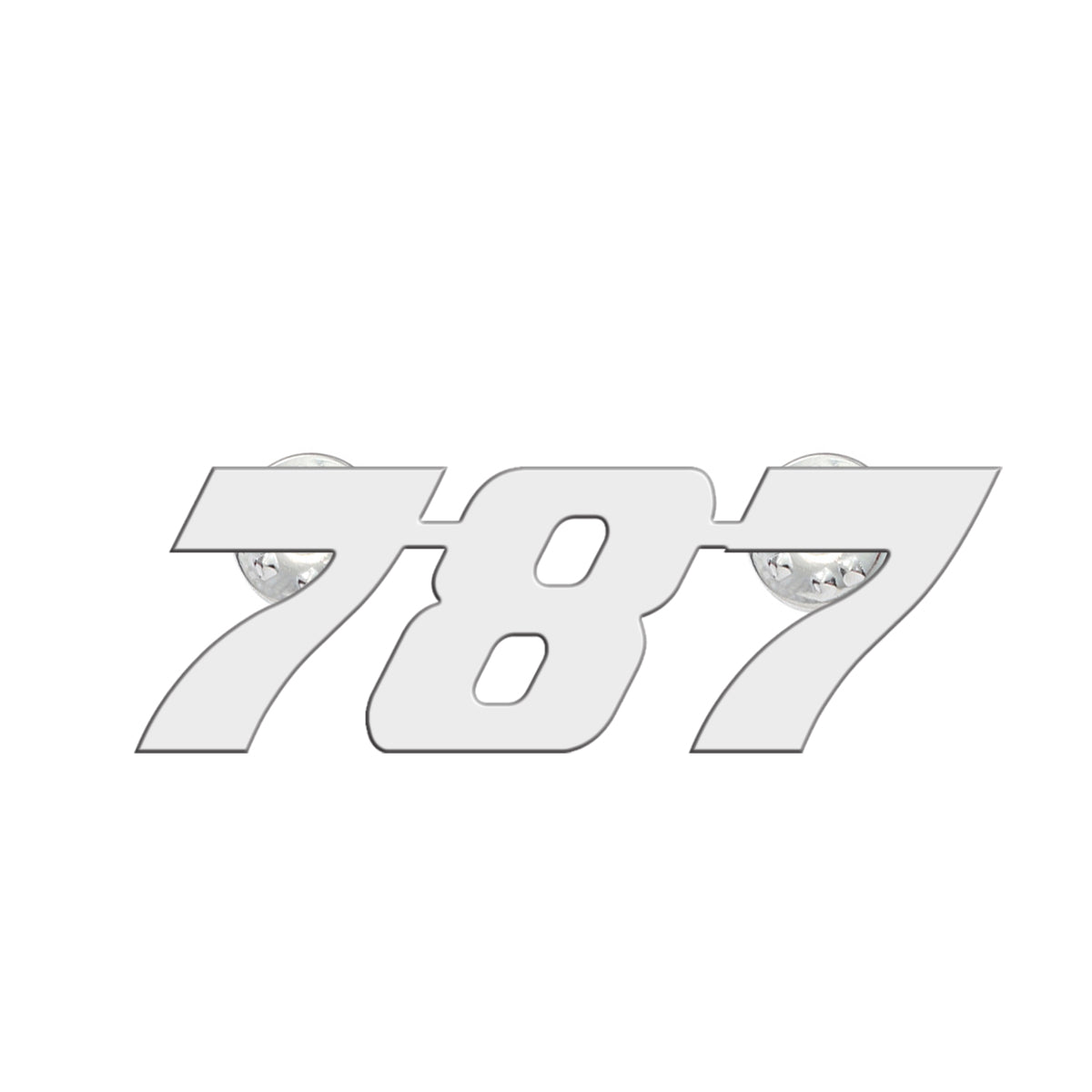 787 Flat Text Designed Hollow Pins