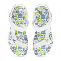 Thumbnail for Motivational Travel Badges Designed Open Toe Sandals (Slippers)