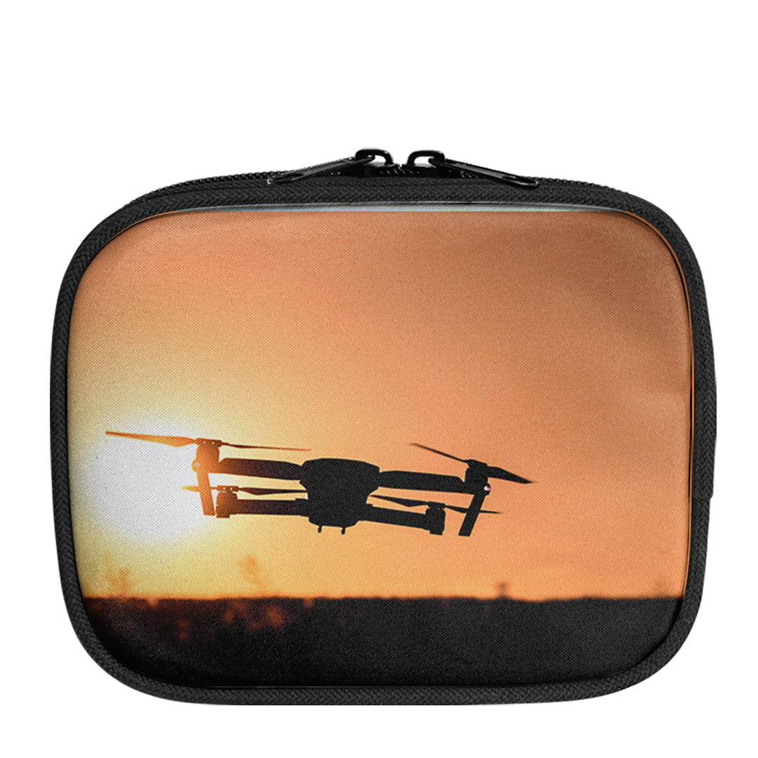 Amazing Drone in Sunset Designed Travel & Medical Storage Bags