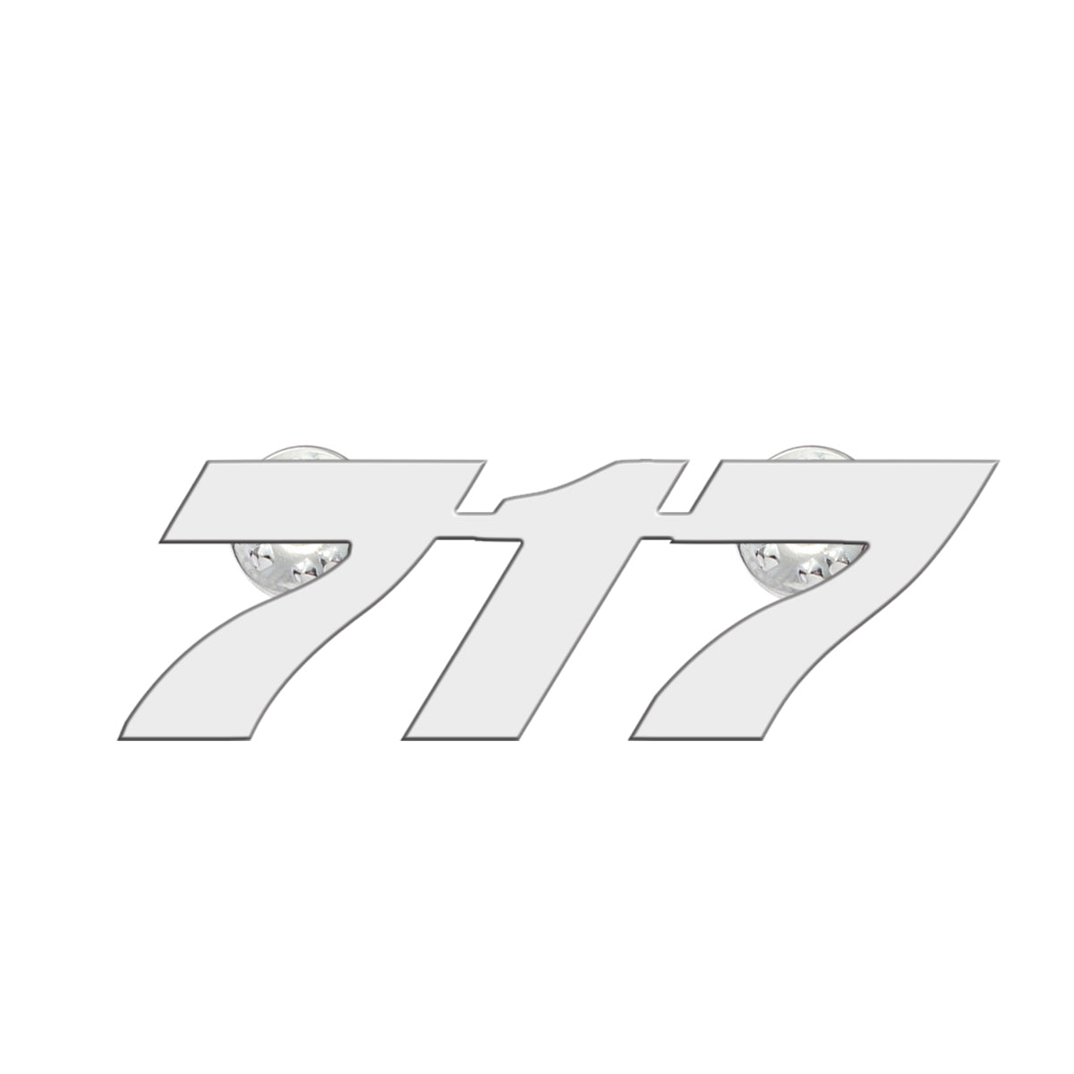 717 Flat Text Designed Hollow Pins