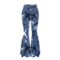 Thumbnail for Fly Be Free Blue 2 Designed Women Yoga Flared Pants