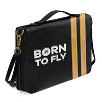 Thumbnail for Born to Fly & Pilot Epaulettes 2 Lines Designed PU Accessories Bags Strap Style