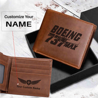 Thumbnail for Amazing 737 Max Designed Laser Leather Wallets