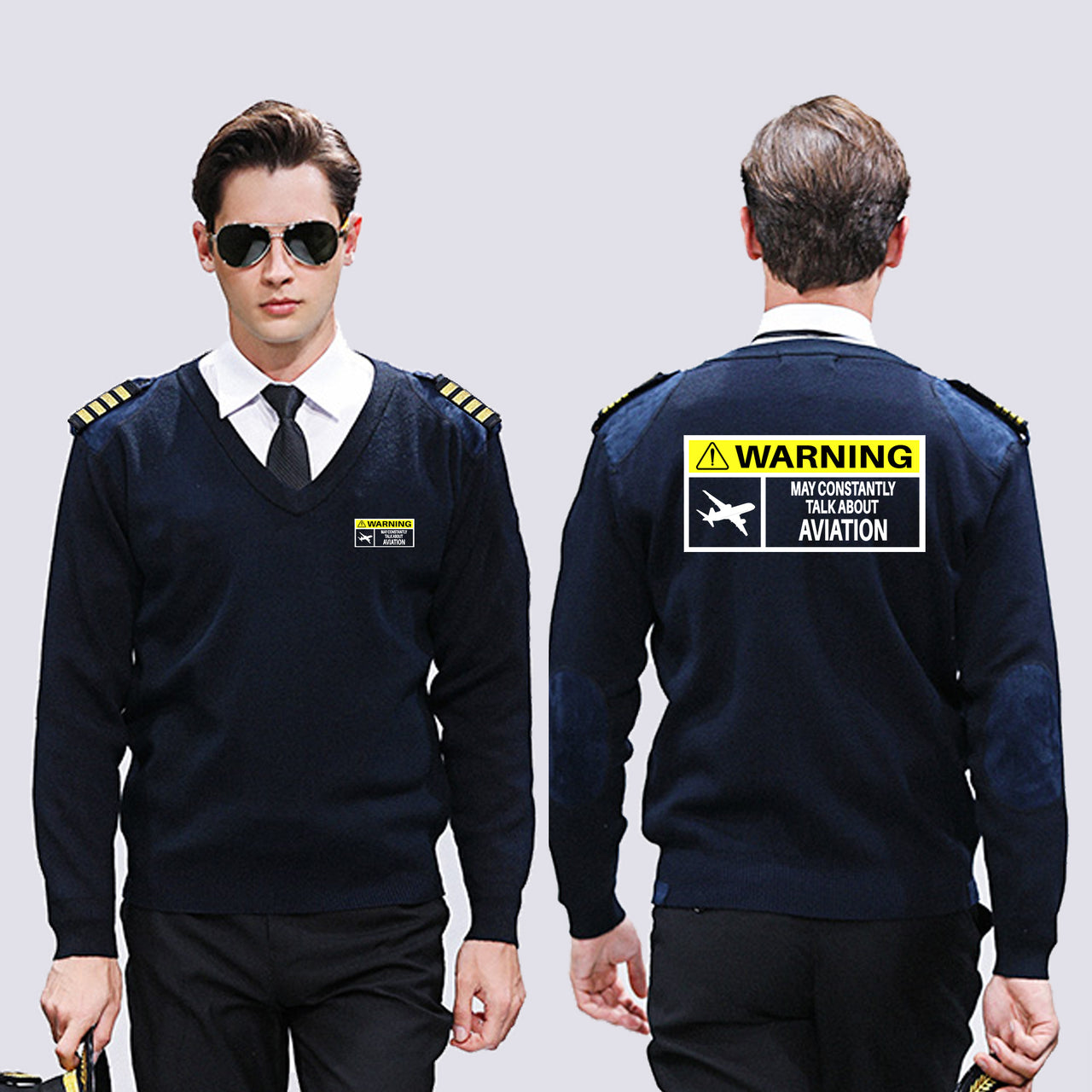 Warning May Constantly Talk About Aviation Designed Wool Pilot Sweaters