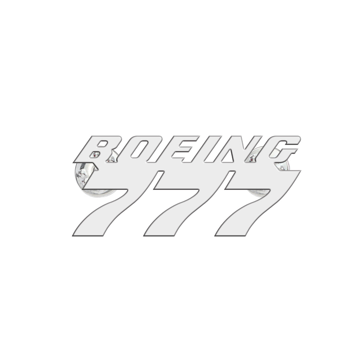 Boeing 777 & Text Designed Hollow Pins