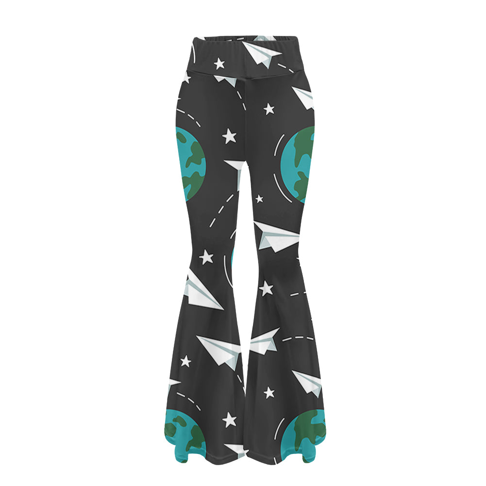 Paper Planes & Earth 2 Designed Women Yoga Flared Pants