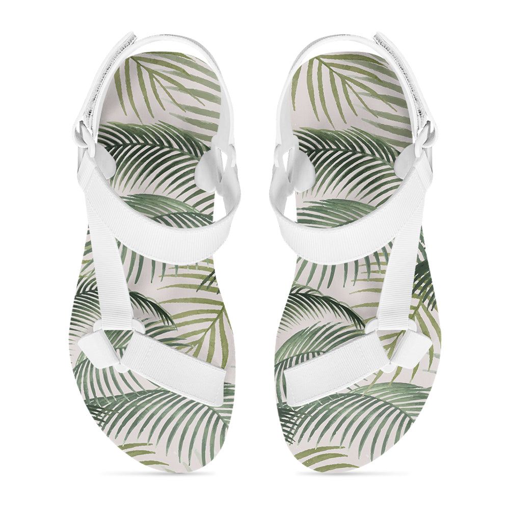 Palm Leaf & Summer Designed Open Toe Sandals (Slippers)