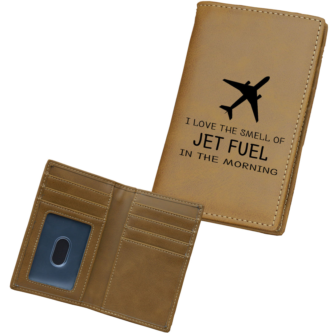 I Love The Smell Of Jet Fuel In The Morning Designed Leather Card Holder Wallets