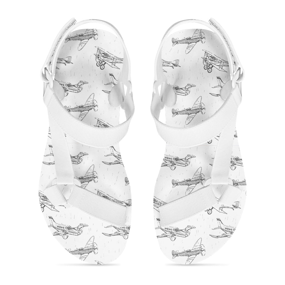 Super Aircrafts Designed Open Toe Sandals (Slippers)