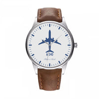 Thumbnail for Airbus A340 Designed Fashion Leather Strap Watches