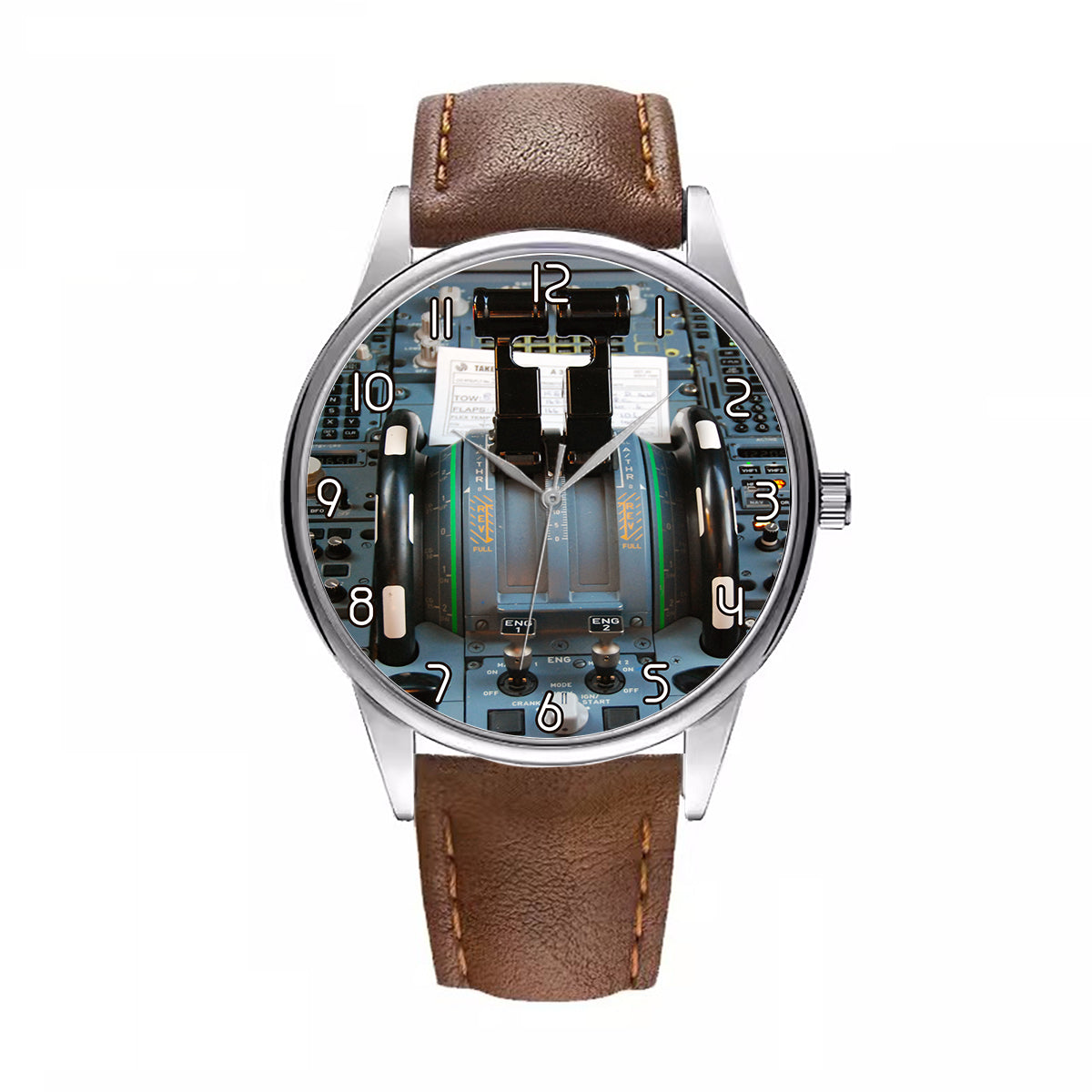 Airbus A320 Cockpit Designed Fashion Leather Strap Watches