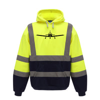 Thumbnail for Piper PA28 Silhouette Plane Designed Reflective Hoodies