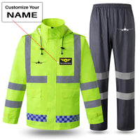 Thumbnail for Airbus A320 Silhouette Designed Reflective Waterproof Rainsuit Set