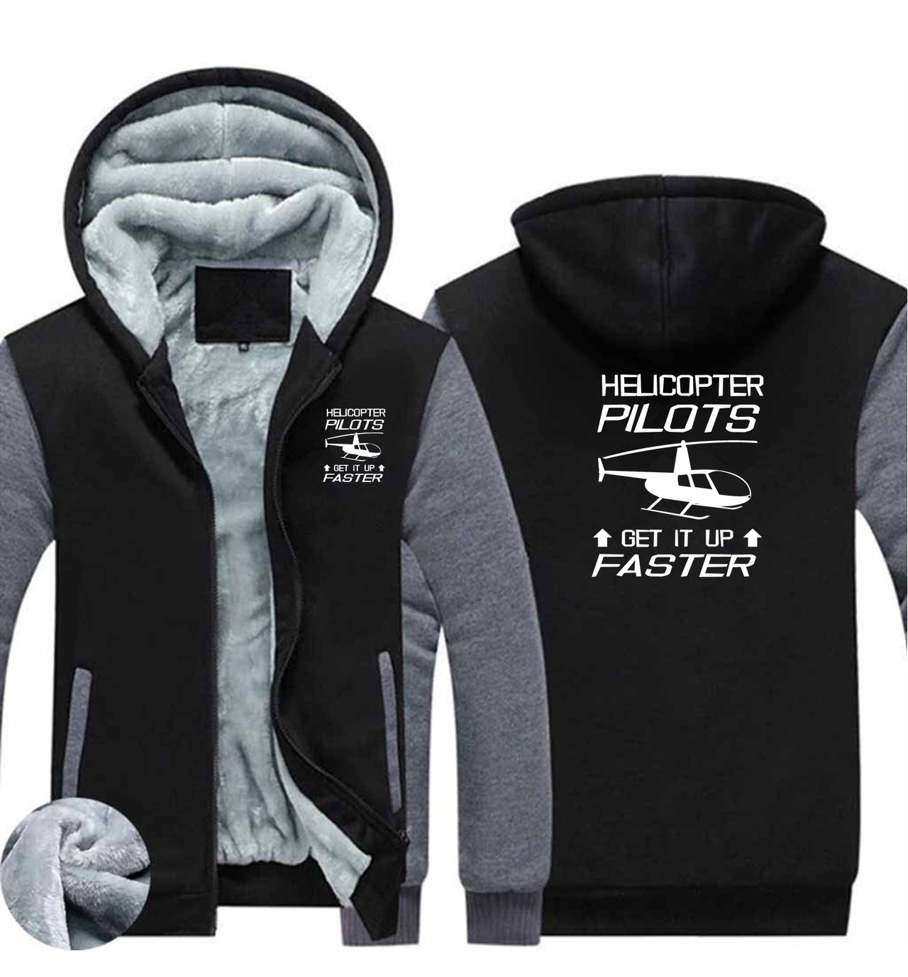 Helicopter Pilots Get It Up Faster Designed Zipped Sweatshirts