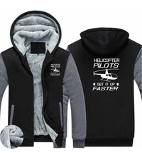 Thumbnail for Helicopter Pilots Get It Up Faster Designed Zipped Sweatshirts