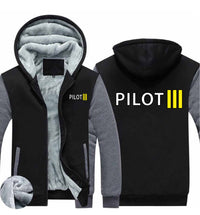 Thumbnail for Pilot & Stripes (3 Lines) Designed Zipped Sweatshirts