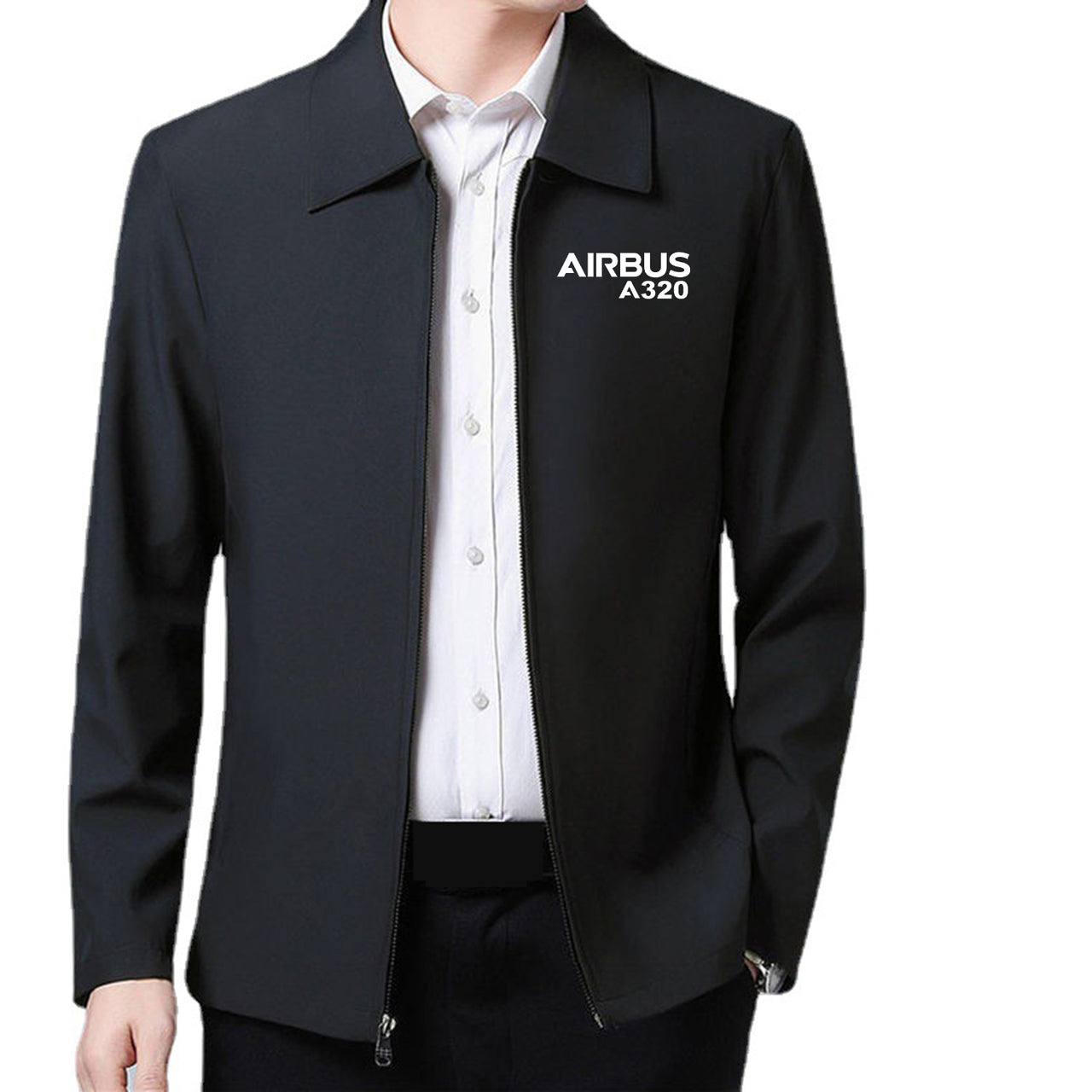 Airbus A320 & Text Designed Stylish Coats