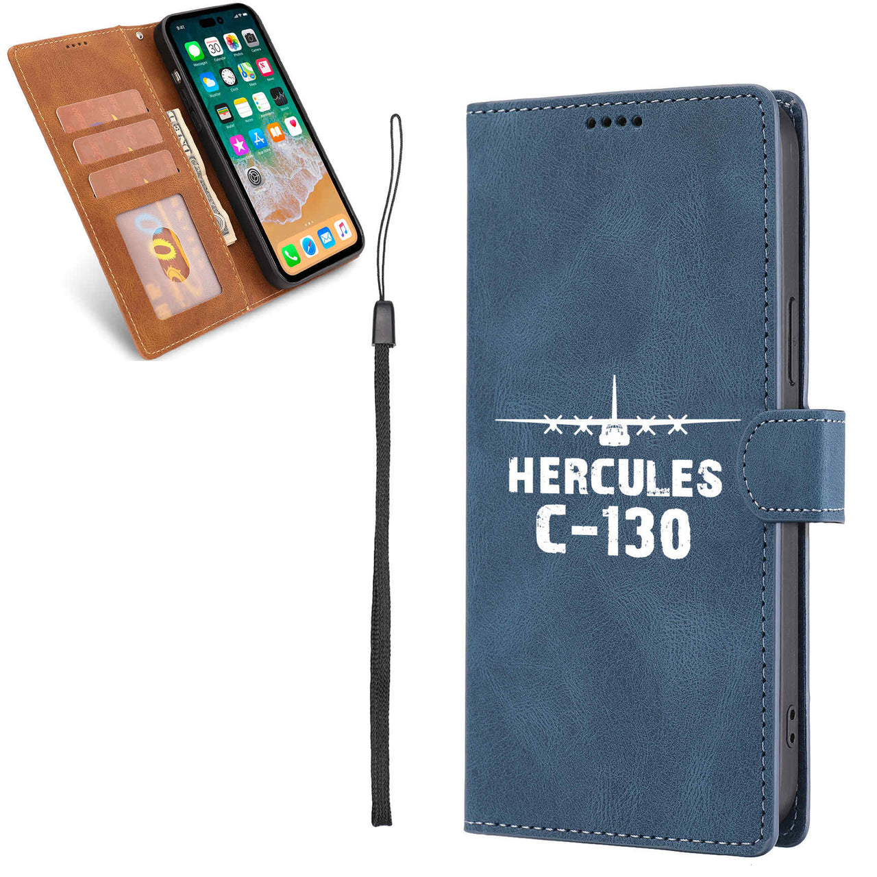 Hercules C-130 & Plane Designed Leather Samsung S & Note Cases